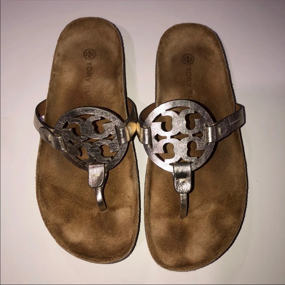 Tory Burch Miller Cloud Sandals Gold